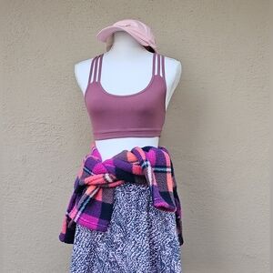 Athleta Mauve Racer Back Sports Bra Sz XS